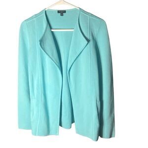 Talbots baby blue knit sweater with pockets size P (small)  #756